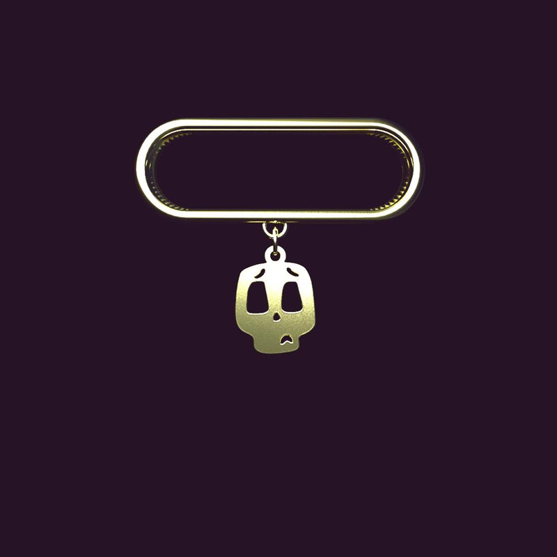 آویز ساعت طلا 18 عیار زنانه مدوپد مدل جمجمه کد SB1-1064