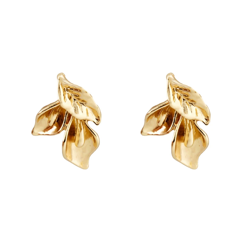 گوشواره میخی زنانه مدل گل برگ کد 2051