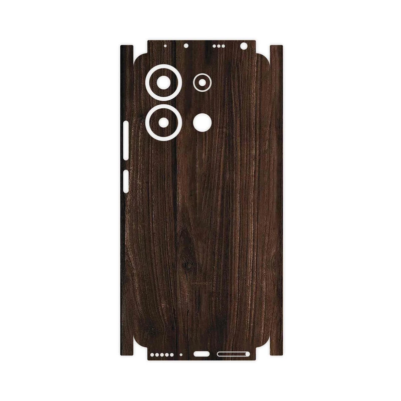 برچسب پوششی ماهوت مدل Dark_Walnut_Wood-FullSkin مناسب برای گوشی موبایل شیائومی Redmi Note 13 4G