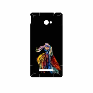 MAHOOT Rainbow Hair Digital Art Cover Sticker for HTC 8X