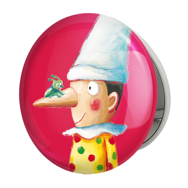 آینه جیبی خندالو طرح پینوکیو Pinocchio مدل تاشو کد 4564 