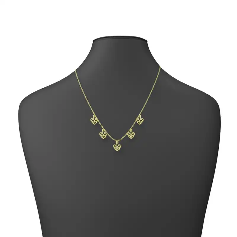 گردنبند طلا 18 عیار زنانه مدوپد مدل اسلیمی کد RNA15286