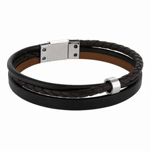دستبند مردانه مدل آرمتیس چرم طبیعی کد 4579