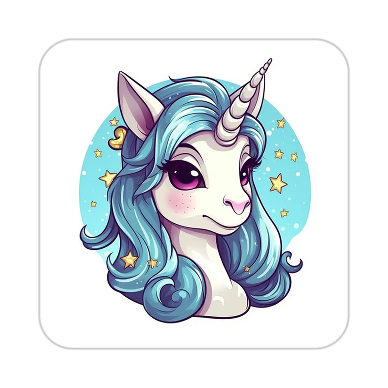 زیر لیوانی کاکتی طرح اسب تک شاخ و یونیکورن مدل mp31219