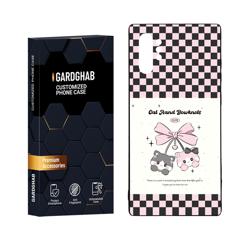 کاور گارد قاب مدل دورژله ای پشت گلس دخترانه مناسب برای گوشی موبایل سامسونگ Galaxy Note 10 Plus