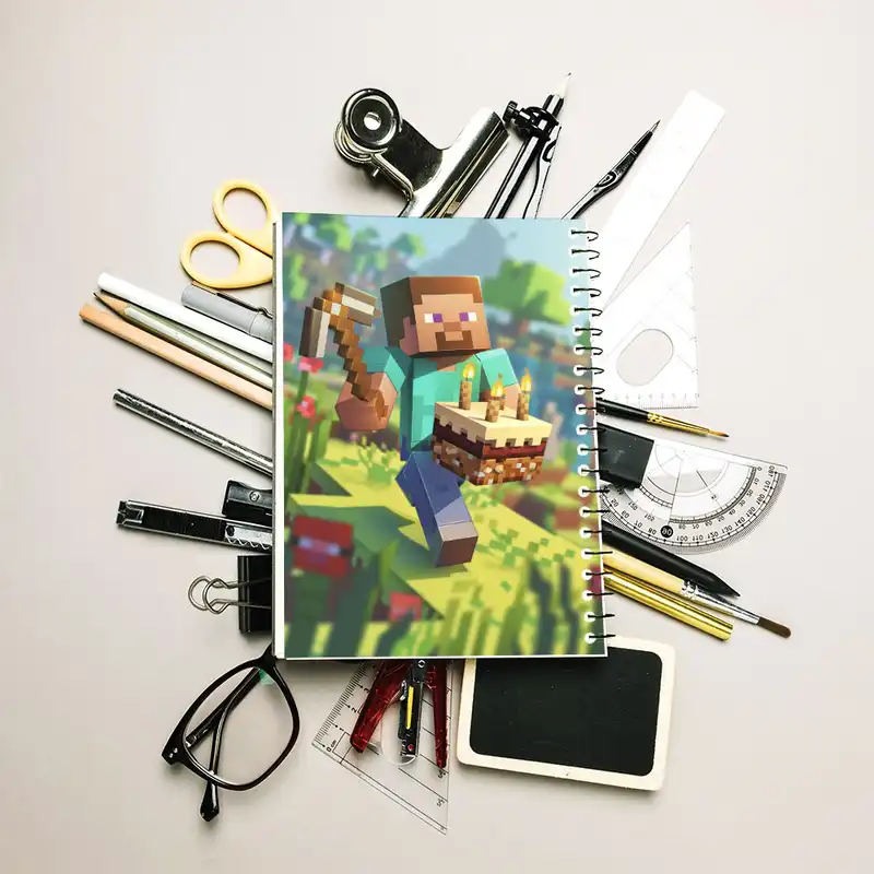 دفتر نقاشی 50 برگ مدوپد مدل ماینکرفت minecraft کد DF14026