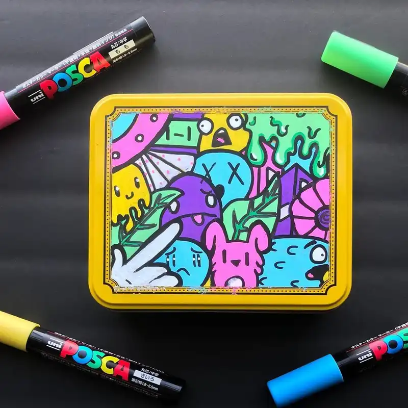 ماژیک یونی بال پوسکا مدل uni ball posca marker pc-3m بسته 8 عددی