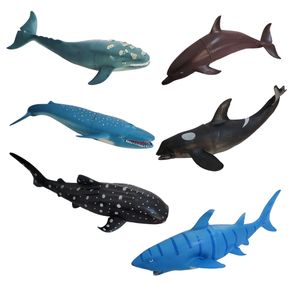 فیگور طرح حیوانات دریایی مدل نهنگ کوسه دلفین کد 353 مجموعه 6 عددی