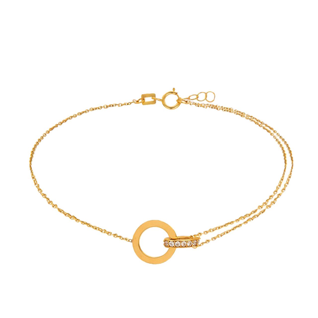 دستبند طلا 18 عیار زنانه کاپانی کد kb010 -  - 1