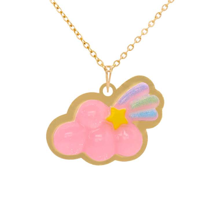 گردنبند طلا 18 عیار دخترانه ژابیز مدل ابر