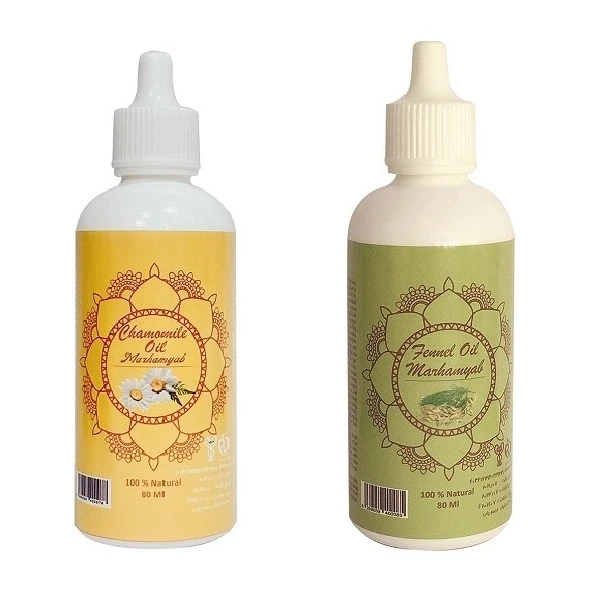 روغن صورت و بدن مرهم یاب مدل رازیانه و گل بابونه حجم 80 میلی لیتر مجموعه 2 عددی 