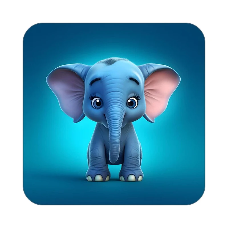 زیر لیوانی کاکتی طرح حیوانات کارتونی مدل mp27551