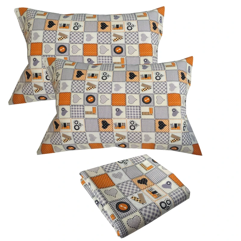 سرویس ملحفه اِسپی توره مدل لاو کد ET - M72 دو نفره 3 تکه