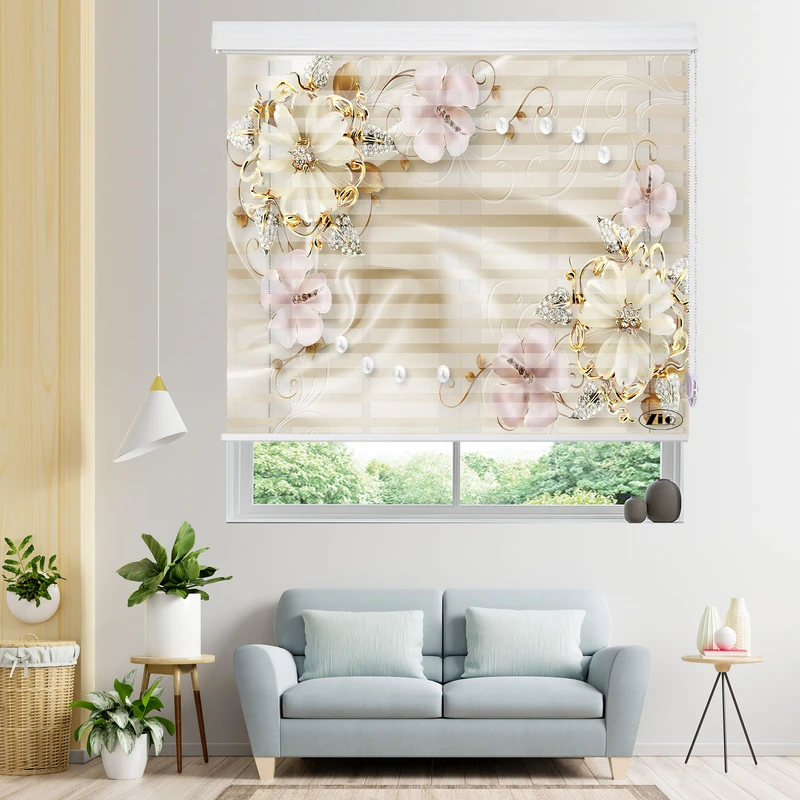 پرده زبرا زیو مدل 3D-1006 سایز 100x150 سانتی متر