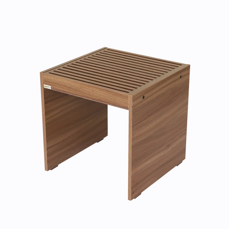میز عسلی مربع با پایه ملامینه و صفحه ملامینه گنجینه مدل آداک