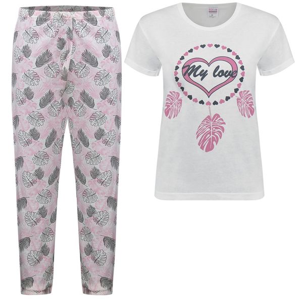 تی شرت آستین کوتاه و شلوار زنانه مدل اچ 33