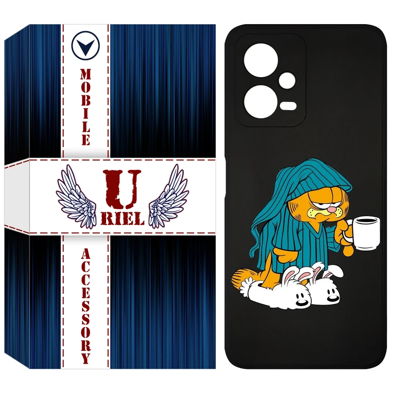 کاور یوریل مدل KSH کد 72 طرح گارفیلد مناسب برای گوشی موبایل شیائومی Poco X5 / Redmi Note 12 5G