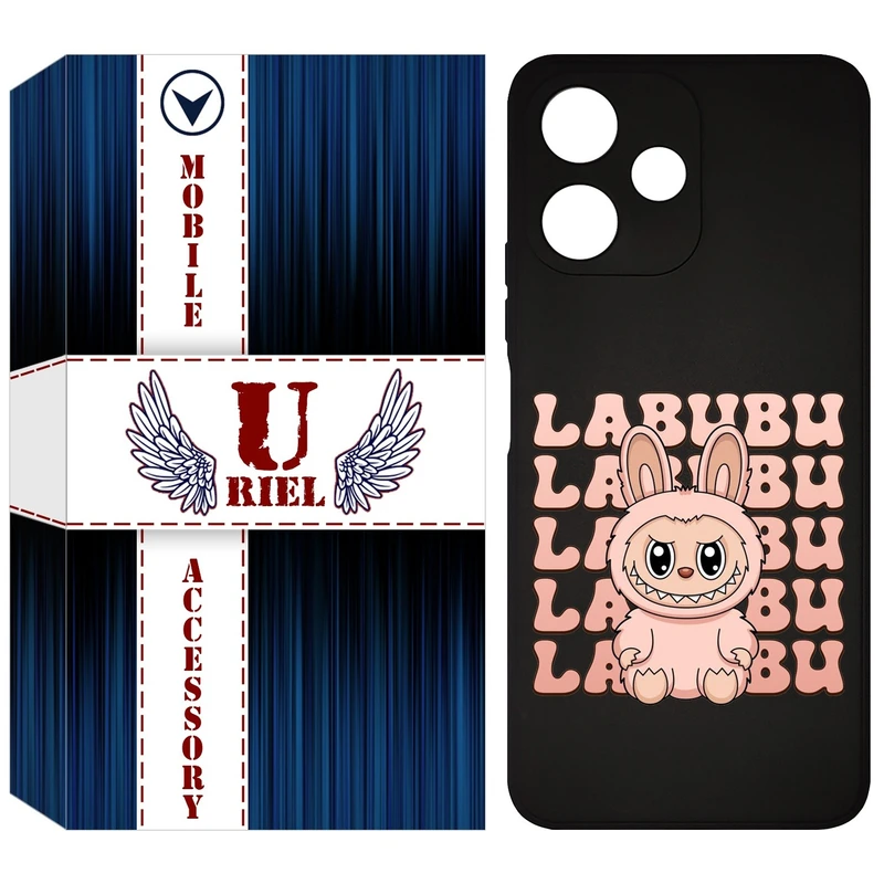 کاور یوریل قاب مدل KSH کد 133 طرح عروسک لبوبو مناسب برای گوشی موبایل شیائومی Redmi 12 5G / Note 12R / Poco M6 Pro 5G
