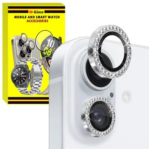 محافظ لنز دوربین فلزی ام‌گلس مدل RNG Diamond MG مناسب برای گوشی موبایل اپل iPhone 17