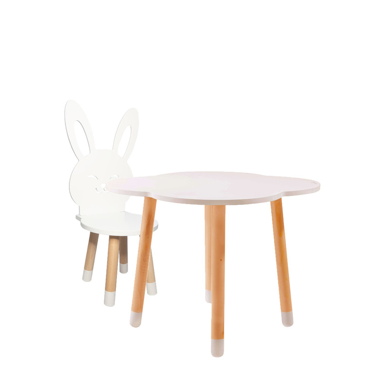 ست میز و صندلی کودک مدل ست ابر و خرگوش