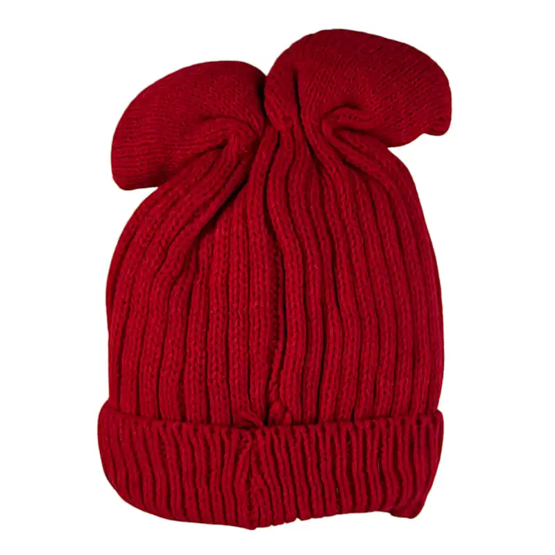 کلاه بافتنی بچگانه مدل پاپیون RO_209