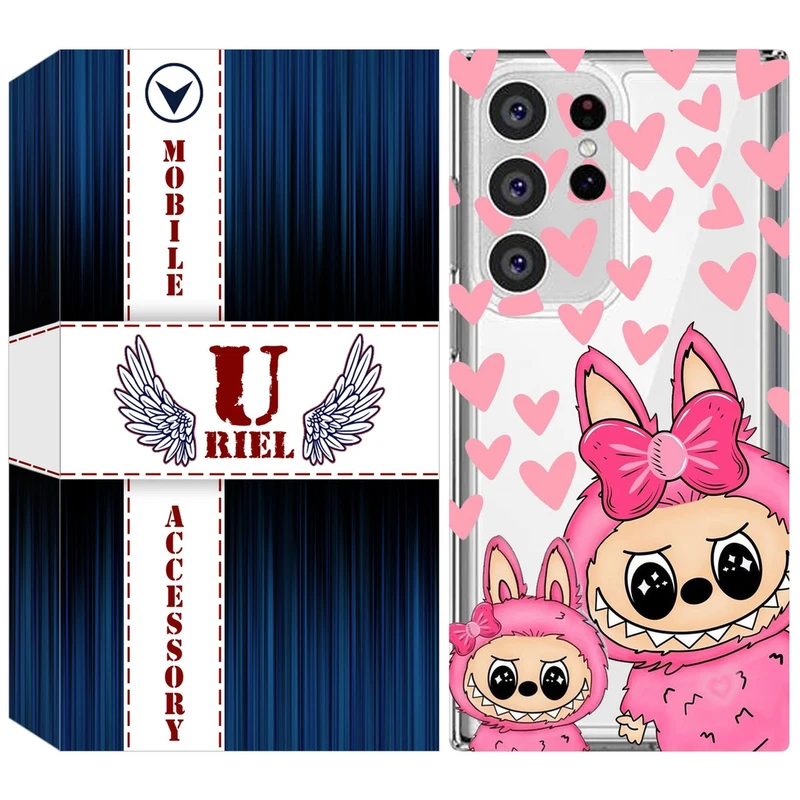 کاور یوریل مدل Clear کد 105 طرح لبوبو Labubu مناسب برای گوشی موبایل سامسونگ Galaxy S23 Ultra