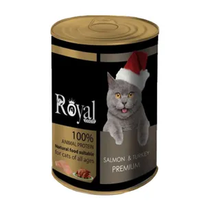 کنسرو غذای گربه بالغ رویال کوکو مدل پته طعم ماهی سالمون، بوقلمون وزن ۳۸۰ گرم