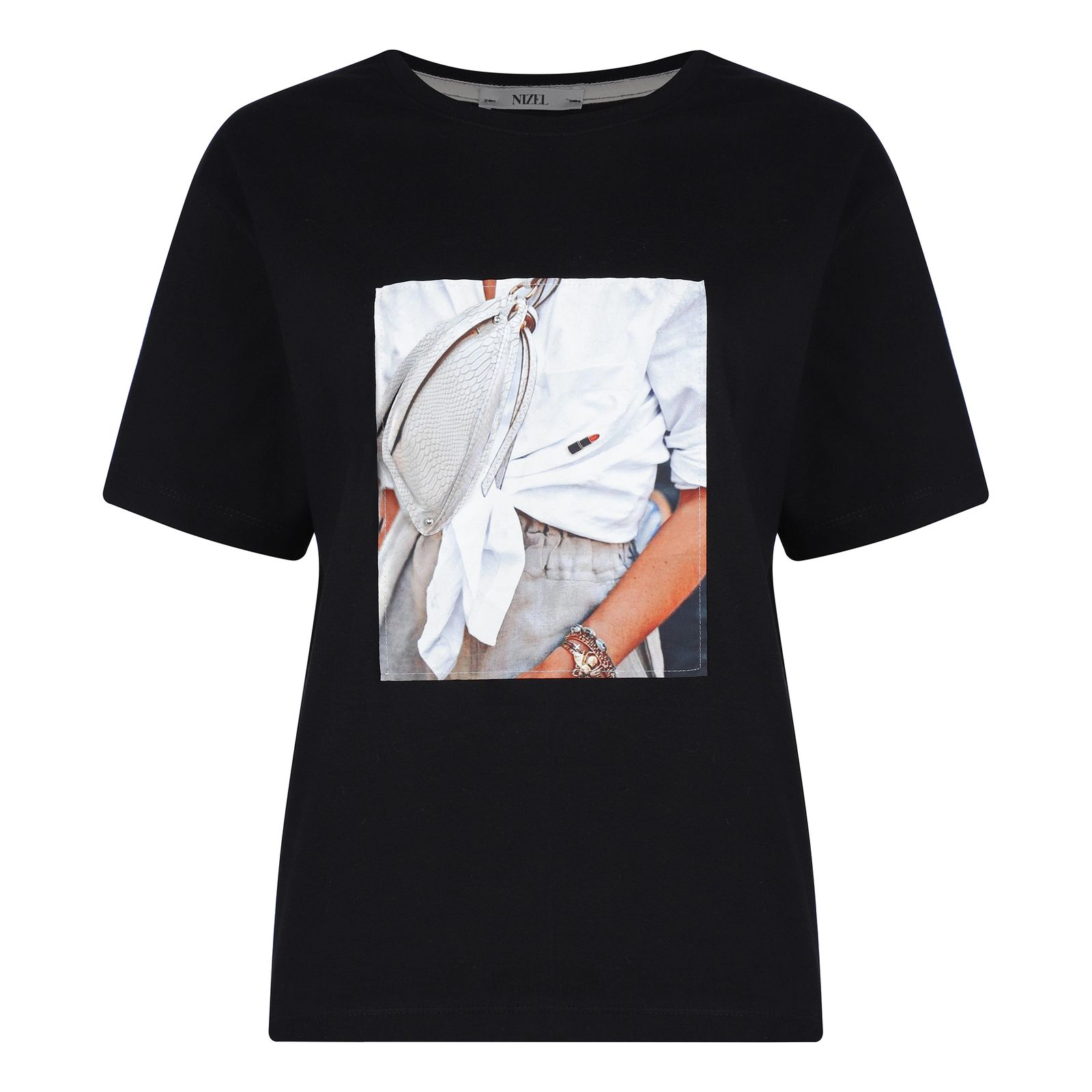 تی شرت آستین کوتاه زنانه نیزل مدل 0648-002 رنگ مشکی -  - 1