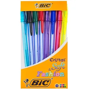 Bic Cristal Soft and Fashion Pen - Pack of 8