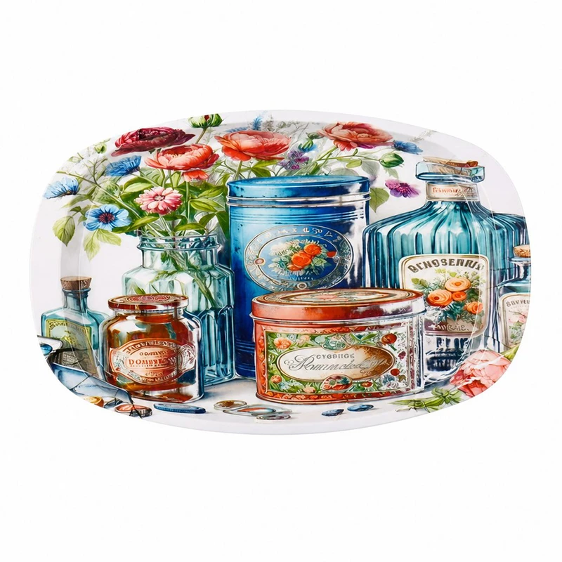 سینی بدون دسته مهروز مدل 6652 بانکه سایز 21×32 سانتی متر