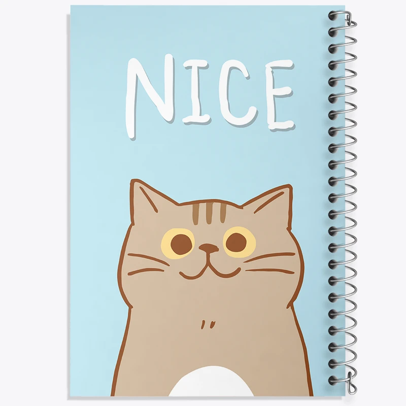 دفتر مشق 100 برگ خندالو طرح گربه کیوت کد N967