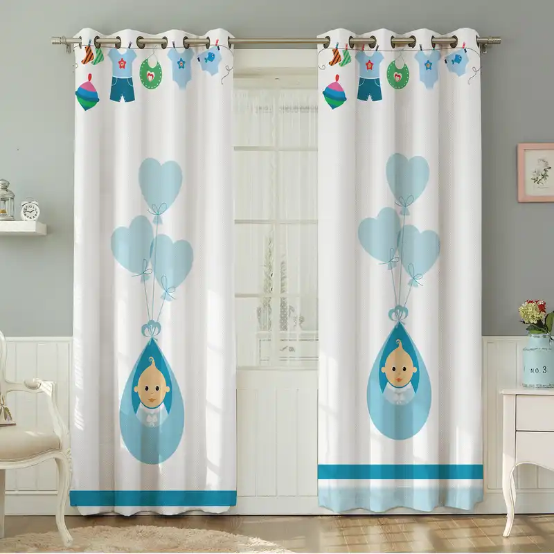 پرده نیروانا طرح کودک مدل مخمل کد 8170 سایز 140×280 سانتی متر