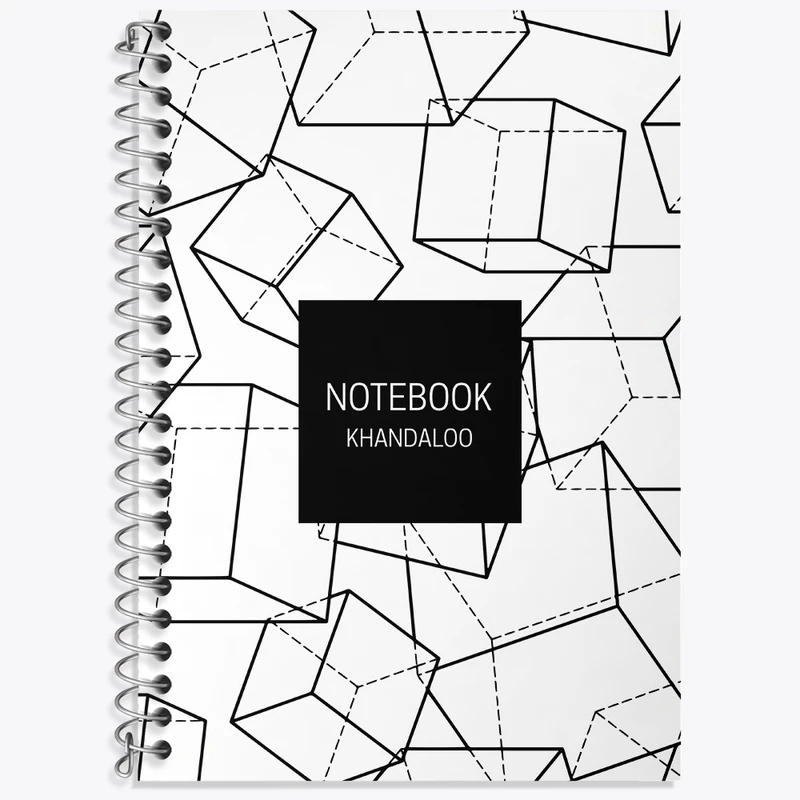 دفتر زبان 50 برگ خندالو مدل دو خط طرح مدرن کد N193