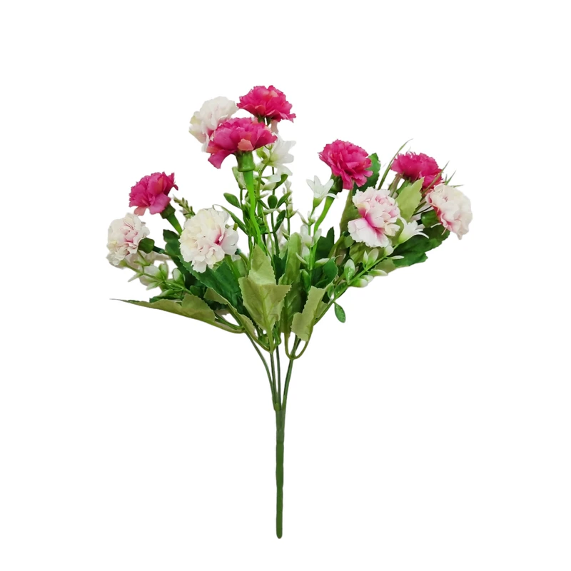 گل مصنوعی مدل بوته گل میخک مینیاتور 10گل