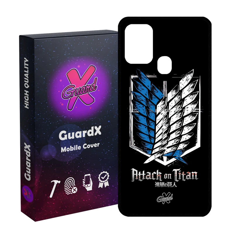 کاور گارد ایکس طرح Attack on Titan Anime مدل Glass10448 مناسب برای گوشی موبایل سامسونگ Galaxy M31 / M31 Prime / F41