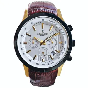 ساعت مچی عقربه‌ای مردانه رومانسون مدل سه موتور فعال کرنوگراف بند فیکس کد 103