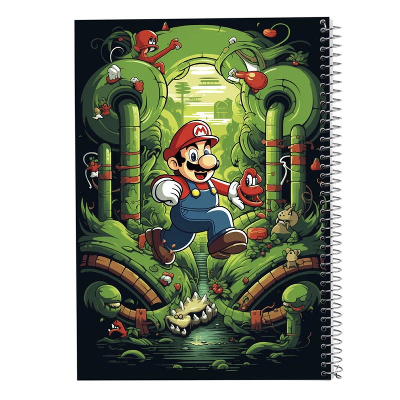 دفتر مشق 50 برگ مدوپد مدل سوپرماریو super mario کد DF2878