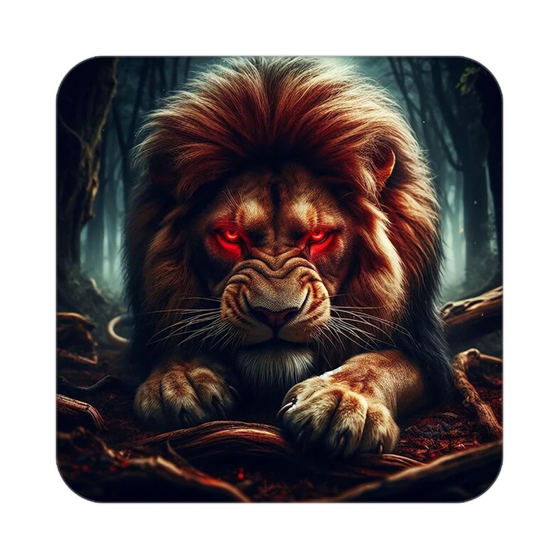 زیر لیوانی کاکتی طرح شیر مدل mp23022