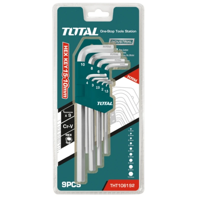 مجموعه ۹ عددی آچار آلن توتال مدل 6192