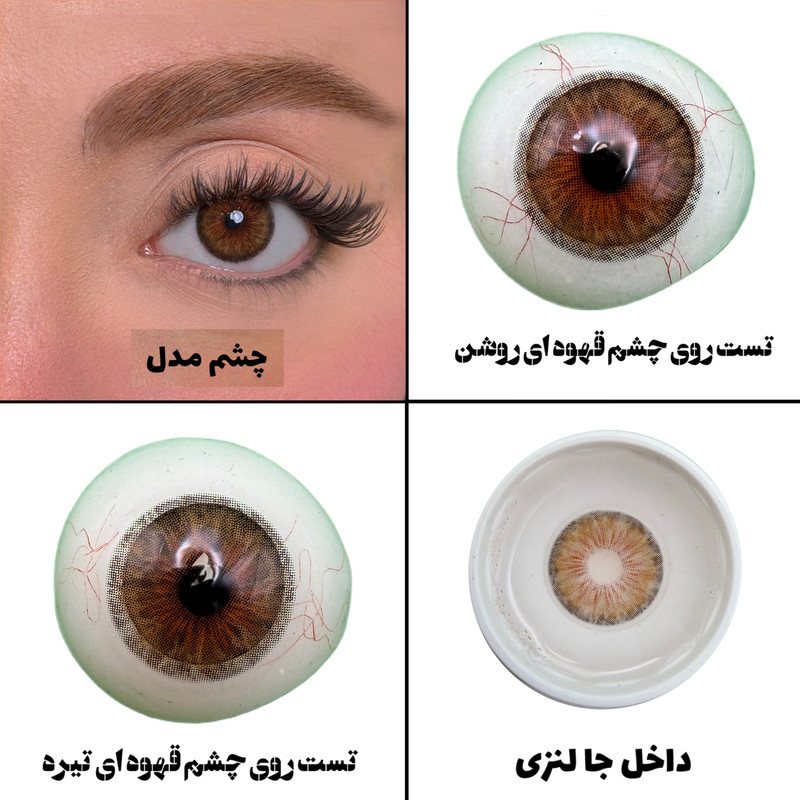 لنز چشم یونیک فصلی مدل CELOPATRA HAZEL رنگ عسلی قهوه ای دوردار مرکز ریز