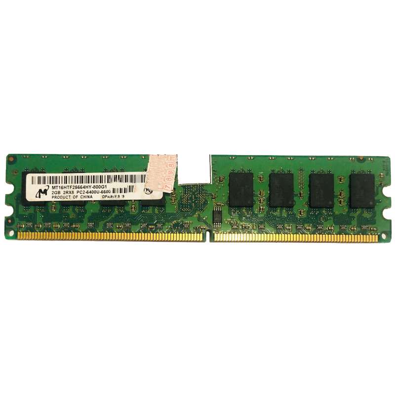 رم دسکتاپ DDR2 تک کاناله 800 مگاهرتز CL6 میکرون مدل MT16HTF26664HY-800G1 ظرفیت 2 گیگابایت