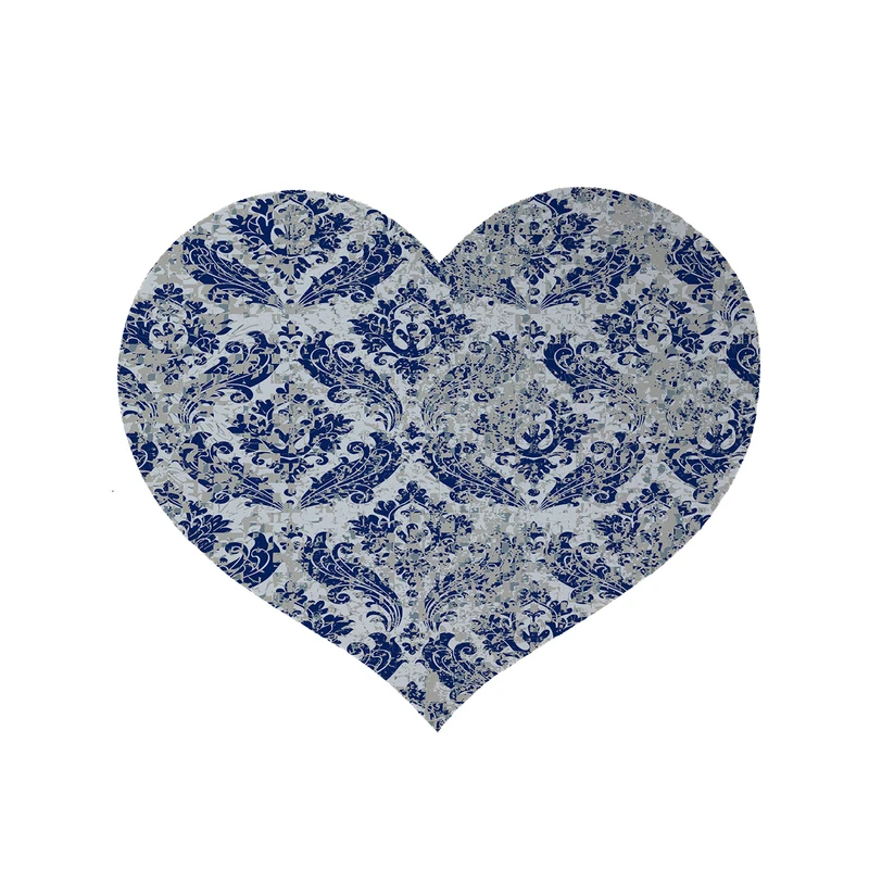 پادری مدل قلب طرح کلاسیک کد 5869 سایز 90x90 سانتی متر 