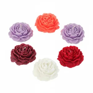 شمع دست ساز مدل گل آلاله مجموعه 6 عددی