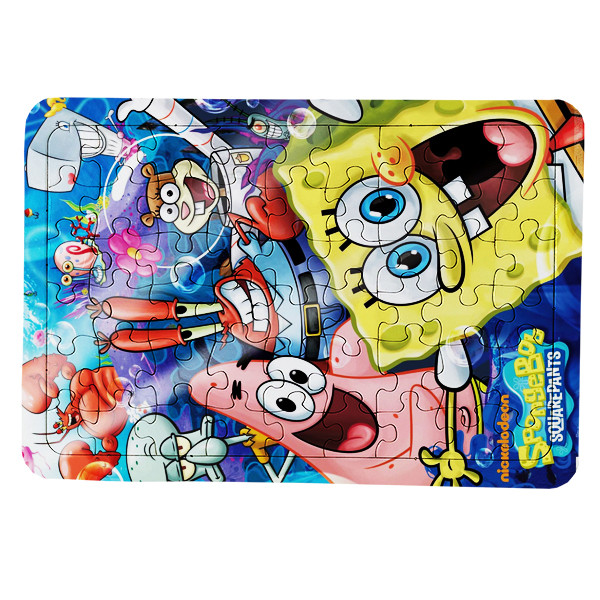 پازل 54 تکه طرح انیمیشن باب اسفنجی کد LO8