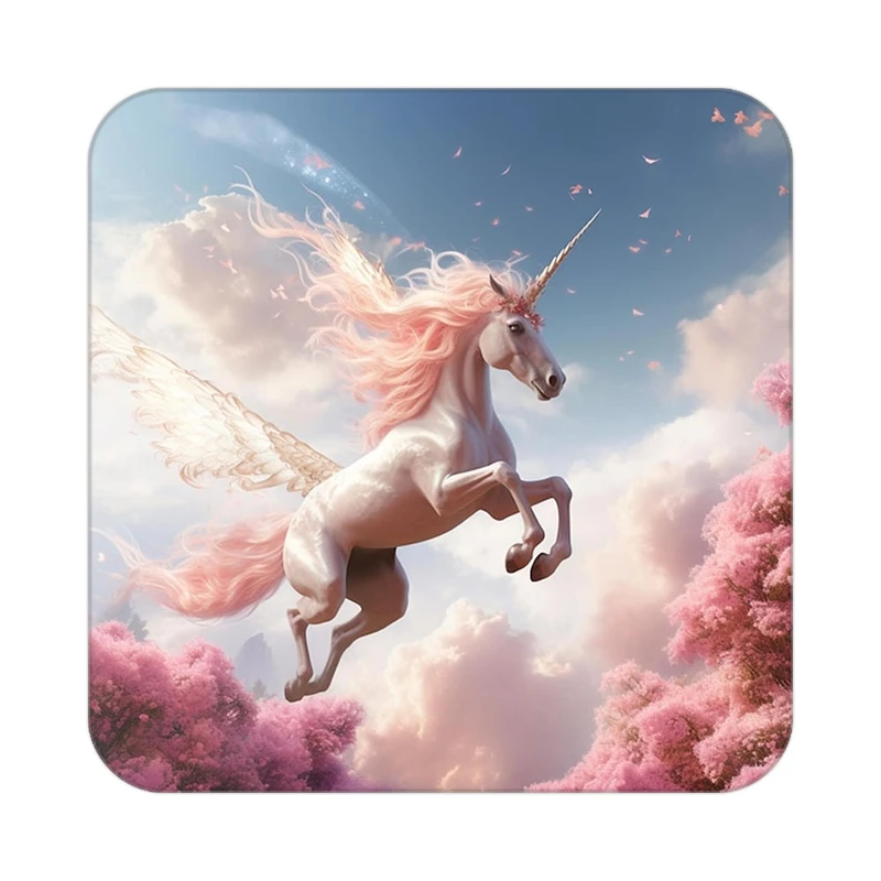 زیر لیوانی کاکتی طرح اسب تک شاخ و یونیکورن مدل mp33131