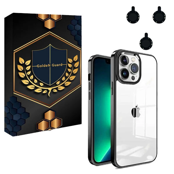 کاور گلدن گارد مدل M_skimi کد BLK مناسب برای گوشی موبایل اپل iphone 12 pro max به همراه محافظ لنز