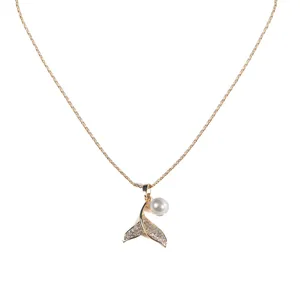 گردنبند زنانه مدل دم نهنگ کد 104002128