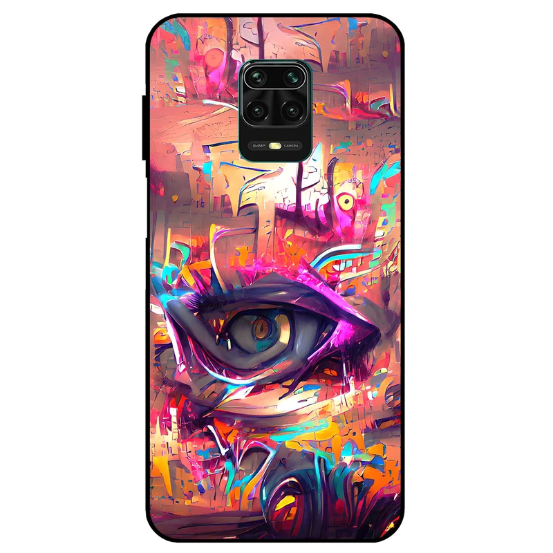 کاور مگافون طرح چشم مدل 2823 مناسب برای گوشی موبایل شیائومی Redmi Note 9s / 9 Pro / 9 Pro Max  