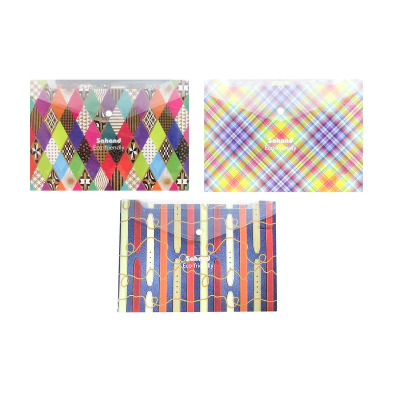 پوشه دکمه دار سهند کد A-22 مجموعه 3 عددی پوشه دکمه دار سهند کد A-22 مجموعه 3 عددی