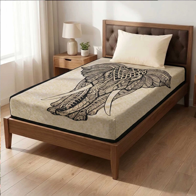 روتختی یک نفره مدل سنتی هندی کد 601 سایز 200x120 سانتی‌متر